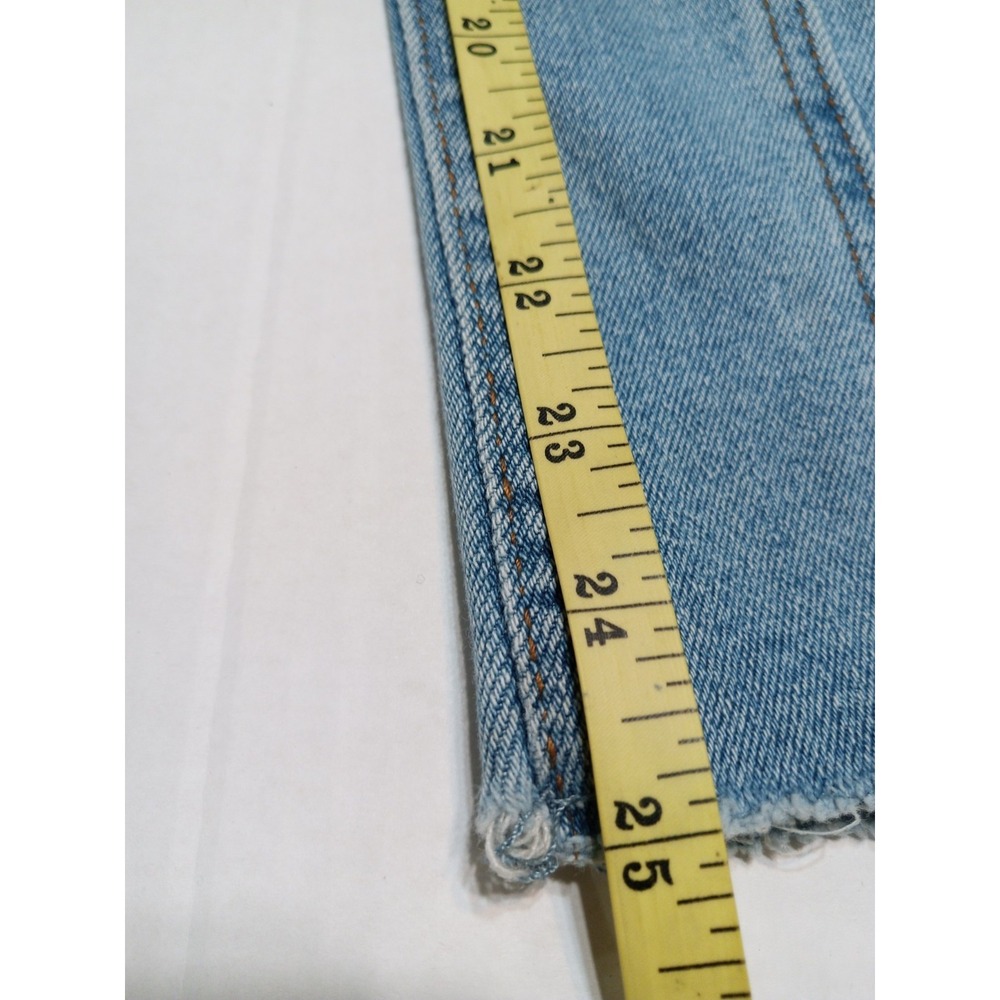 SONG Mom Jeans High Rise7/28 Light Wash Blue / Stretchy Excellent - Picture 13 of 16
